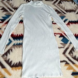 White Turtleneck Dress
